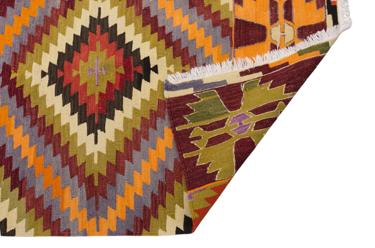 anatolian tribal kilim, 6x10 ft kilim, 195x295 cm