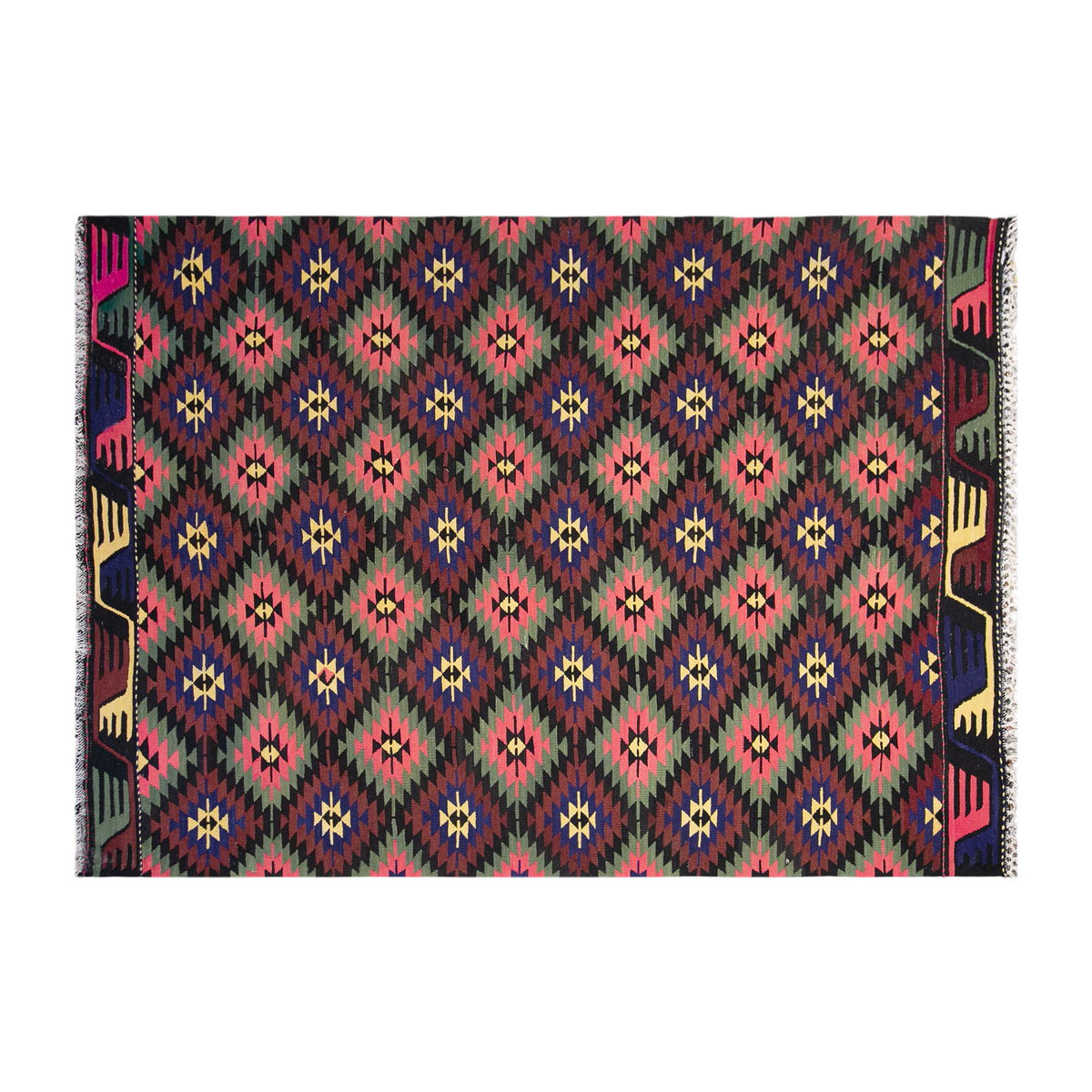 anatolian tribal kilim, 6x10 ft kilim, 196x318 cm