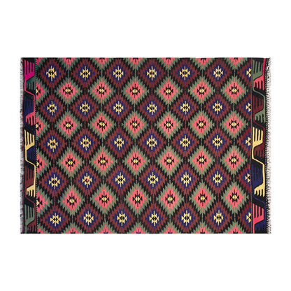 anatolian tribal kilim, 6x10 ft kilim, 196x318 cm