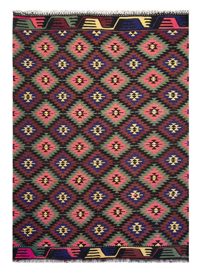 anatolian tribal kilim, 6x10 ft kilim, 196x318 cm