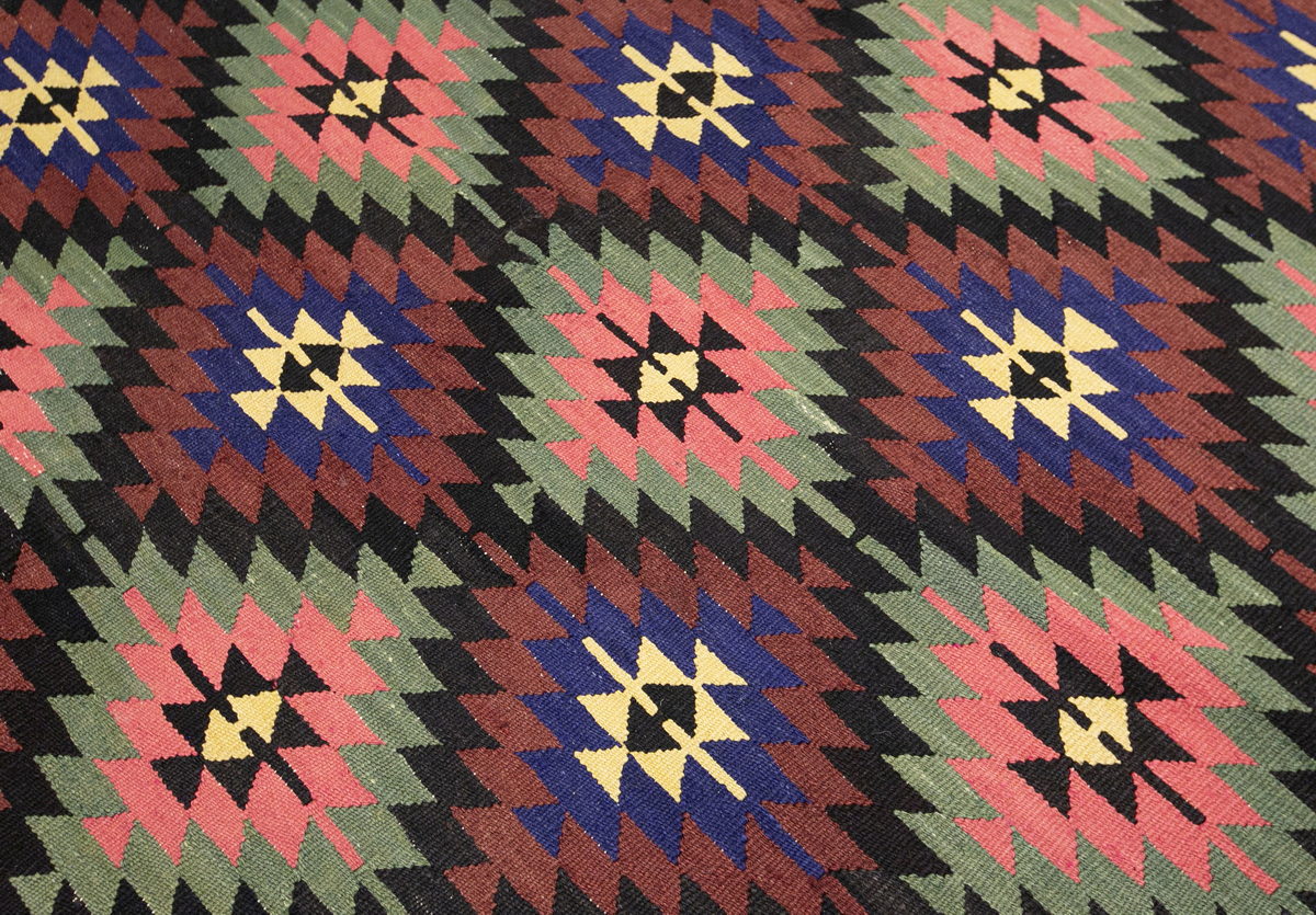 anatolian tribal kilim, 6x10 ft kilim, 196x318 cm