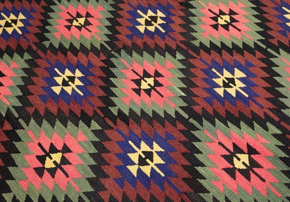 anatolian tribal kilim, 6x10 ft kilim, 196x318 cm