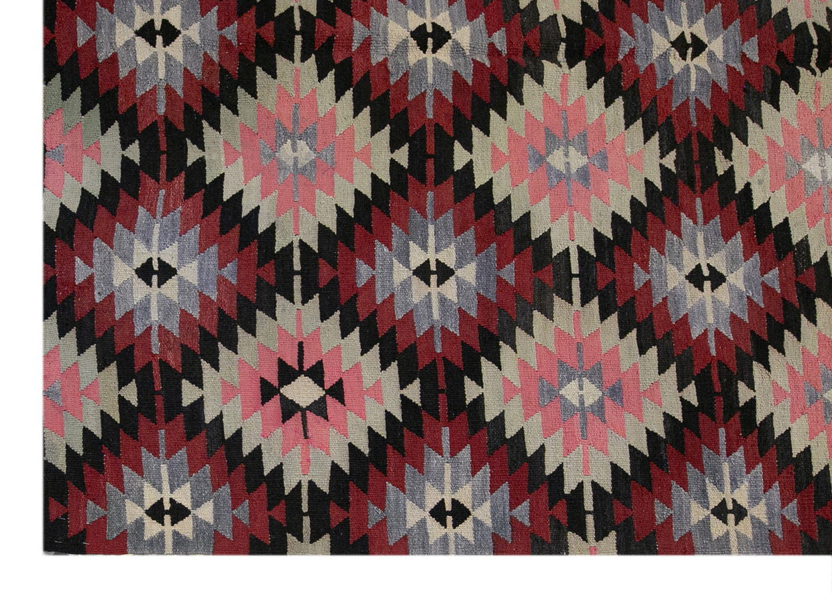 anatolian tribal kilim, 6x10 ft kilim, 198x319 cm kilim