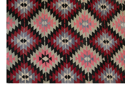 anatolian tribal kilim, 6x10 ft kilim, 198x319 cm kilim