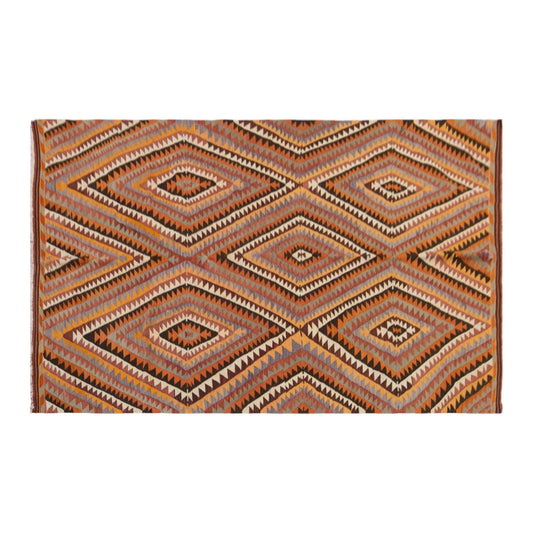 anatolian tribal kilim, 6x11 ft kilim, 174x323 cm