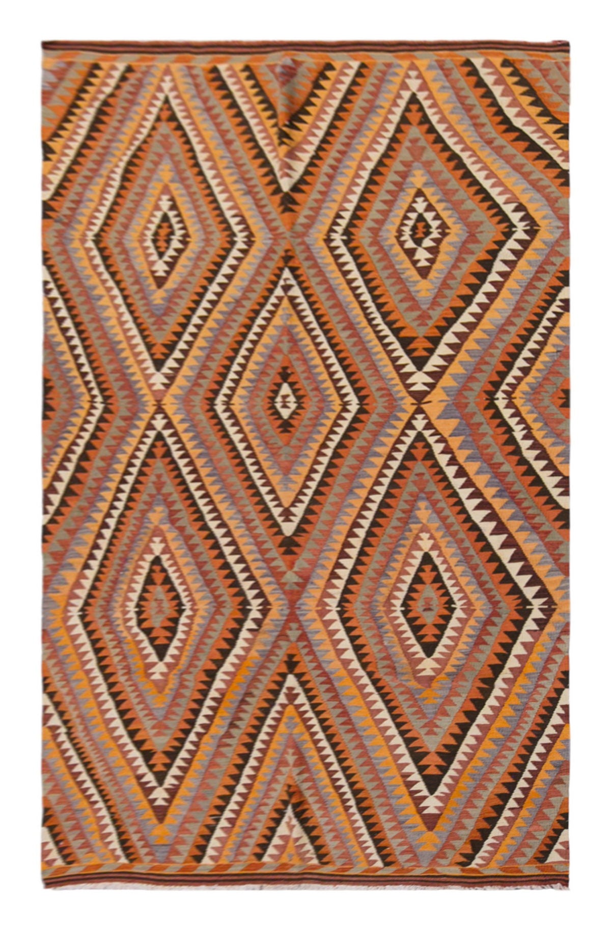 anatolian tribal kilim, 6x11 ft kilim, 174x323 cm