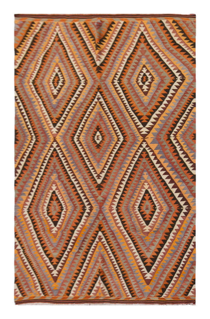 anatolian tribal kilim, 6x11 ft kilim, 174x323 cm