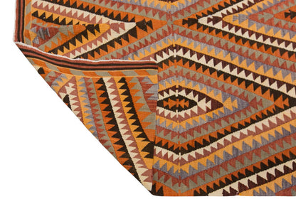 anatolian tribal kilim, 6x11 ft kilim, 174x323 cm