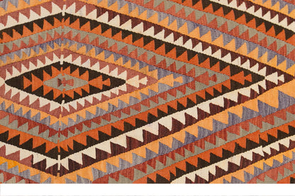 anatolian tribal kilim, 6x11 ft kilim, 174x323 cm