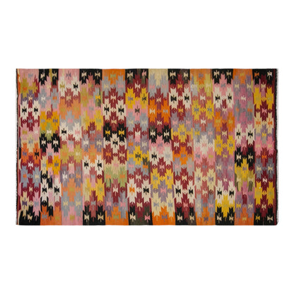 anatolian tribal kilim, 6x12 ft kilim, 174x360 cm