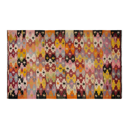 anatolian tribal kilim, 6x12 ft kilim, 174x360 cm