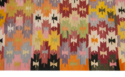 anatolian tribal kilim, 6x12 ft kilim, 174x360 cm
