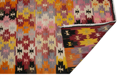 anatolian tribal kilim, 6x12 ft kilim, 174x360 cm