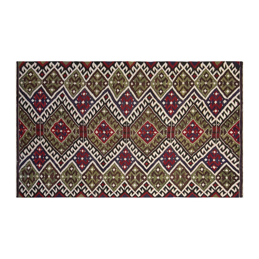 anatolian tribal kilim, 6x12 ft kilim, 192x350 cm