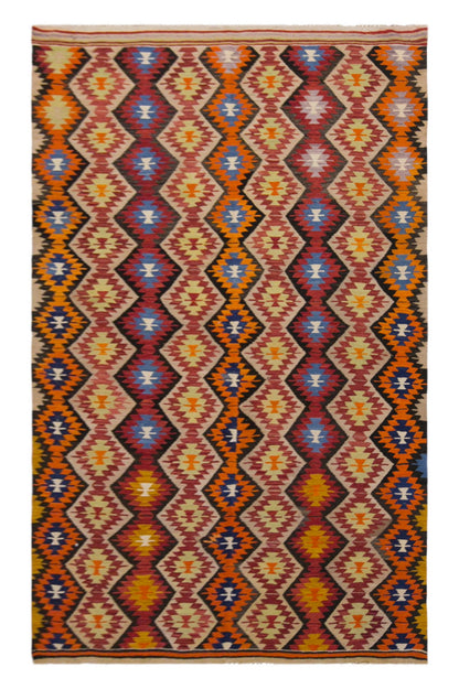 anatolian tribal kilim, 6x8 ft kilim, 173x257 cm