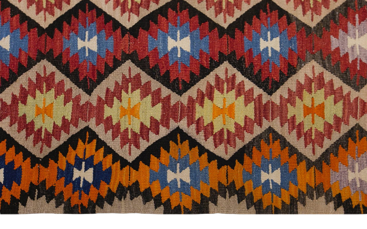 anatolian tribal kilim, 6x8 ft kilim, 173x257 cm