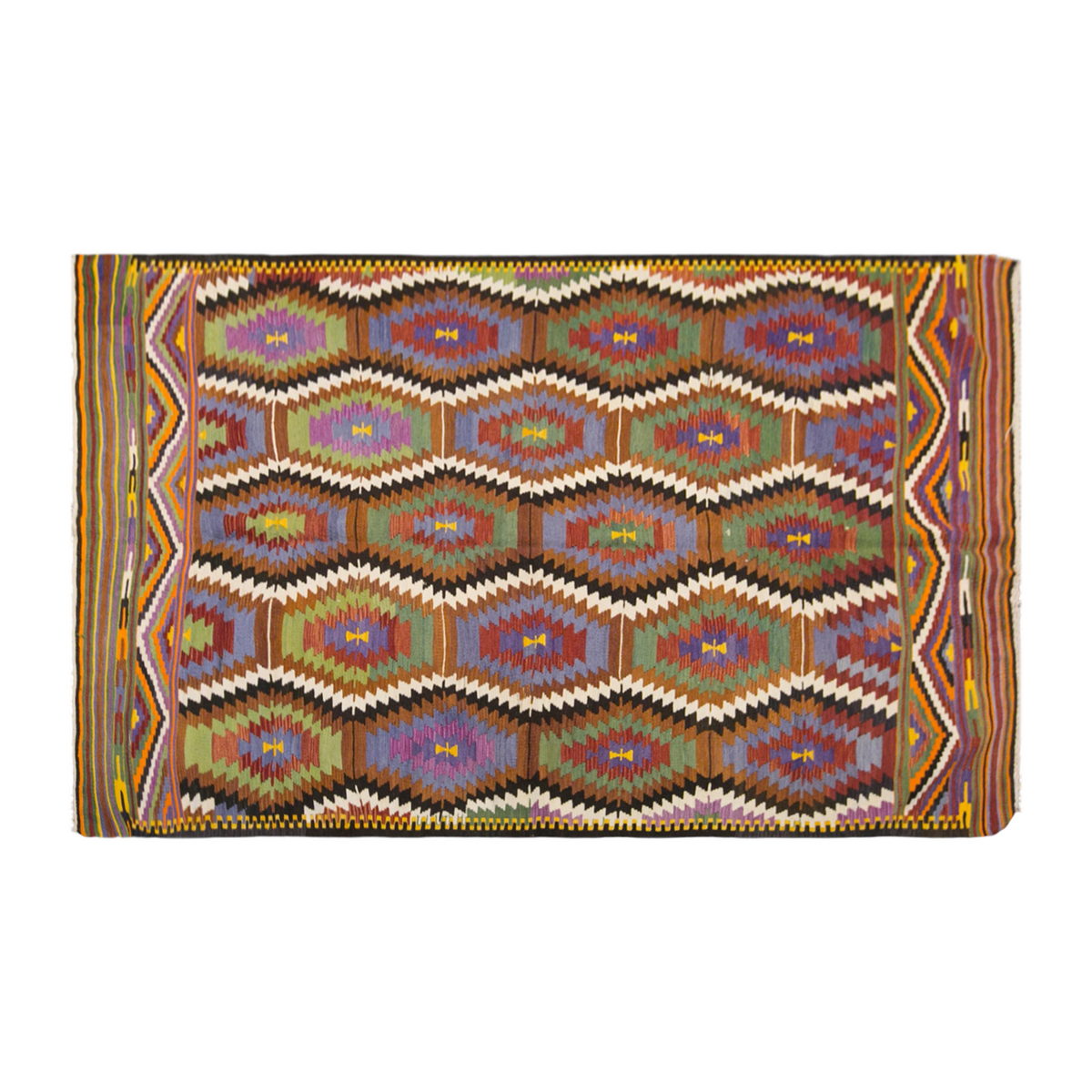 anatolian tribal kilim, 6x9 ft kilim, 168x264 cm