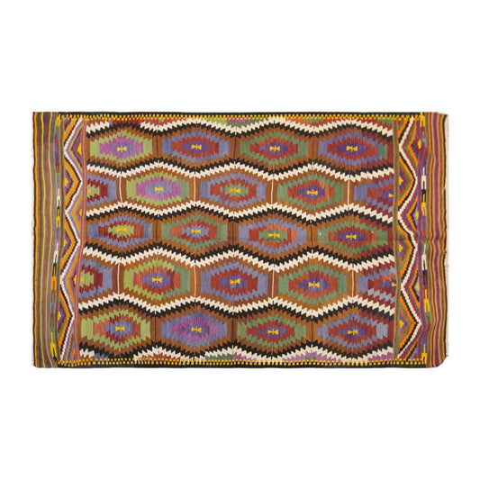 anatolian tribal kilim, 6x9 ft kilim, 168x264 cm