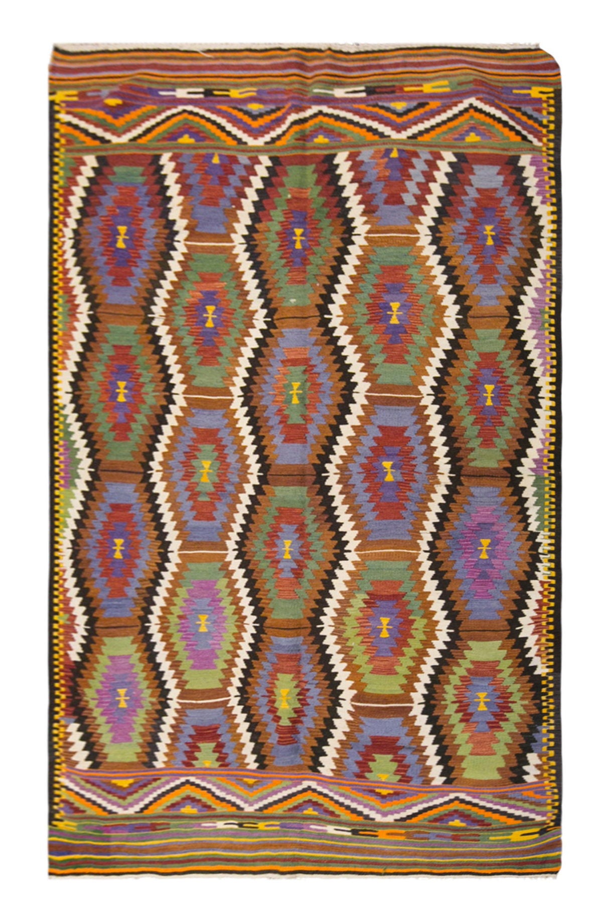 anatolian tribal kilim, 6x9 ft kilim, 168x264 cm