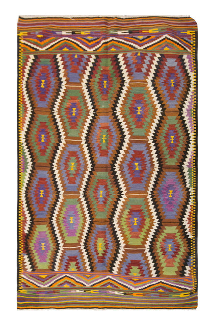 anatolian tribal kilim, 6x9 ft kilim, 168x264 cm