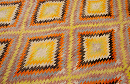 anatolian tribal kilim, 6x9 ft kilim, 168x278 cm