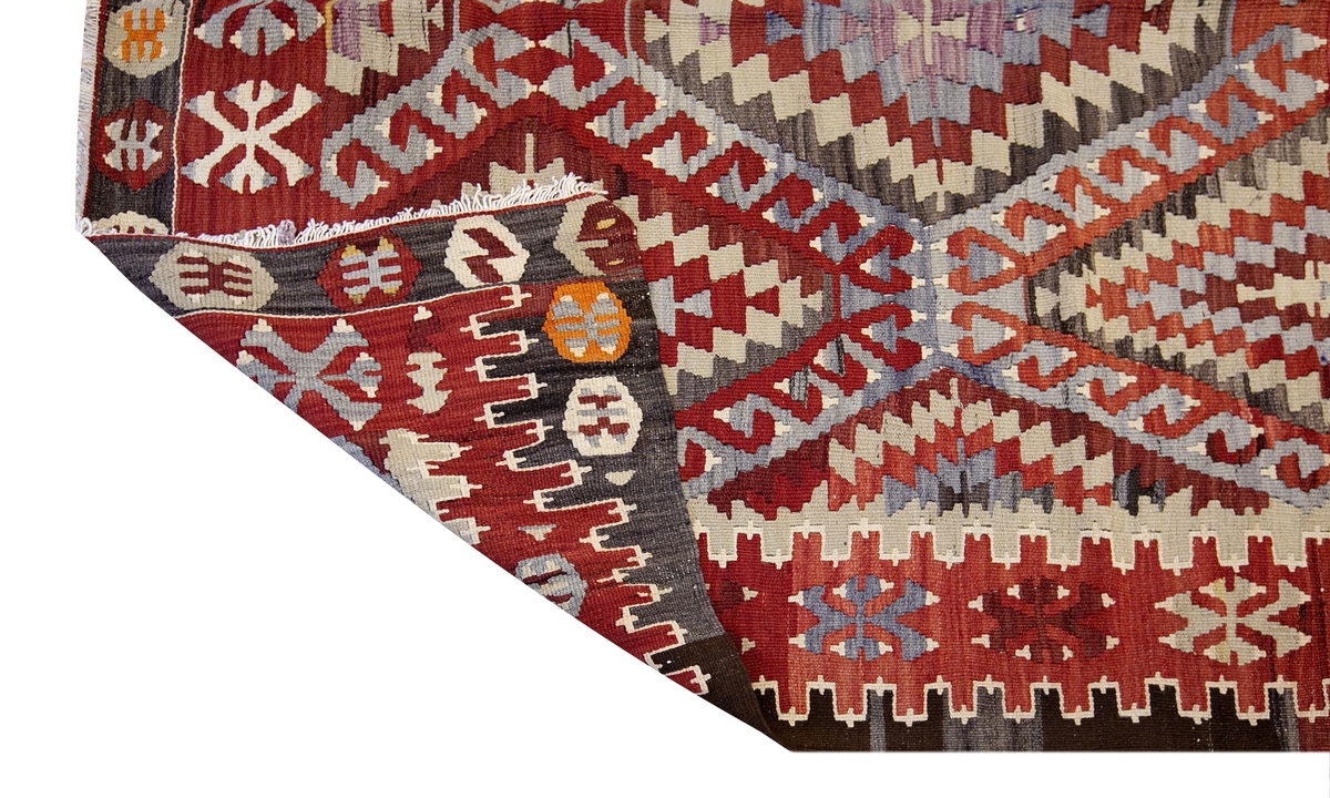 anatolian tribal kilim, 6x9 ft kilim, 172x287 cm