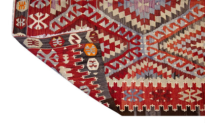 anatolian tribal kilim, 6x9 ft kilim, 172x287 cm