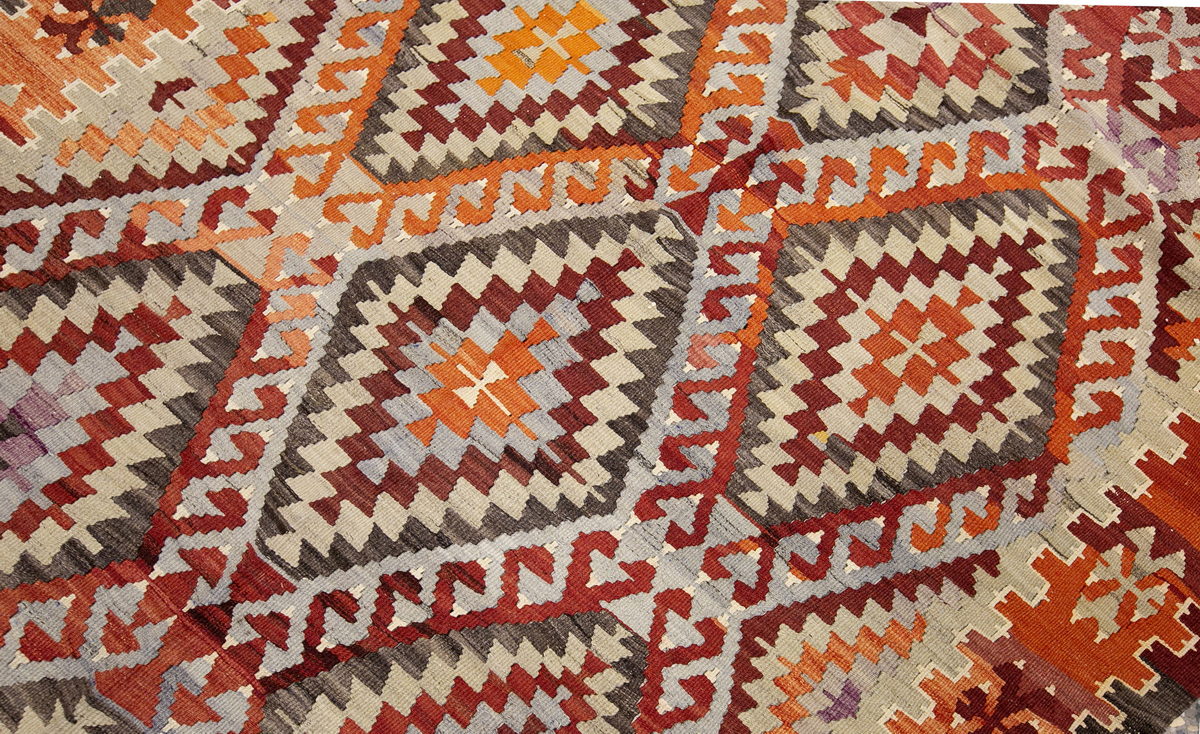 anatolian tribal kilim, 6x9 ft kilim, 172x287 cm