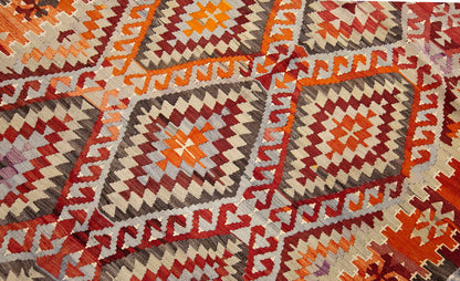 anatolian tribal kilim, 6x9 ft kilim, 172x287 cm