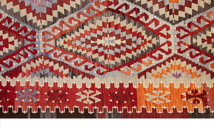 anatolian tribal kilim, 6x9 ft kilim, 172x287 cm
