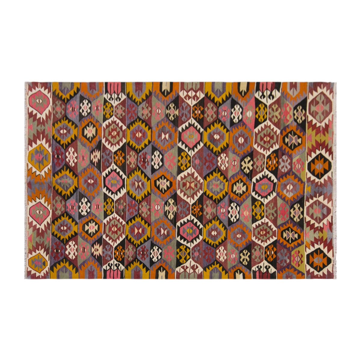 anatolian tribal kilim, 6x9 ft kilim, 178x280 cm
