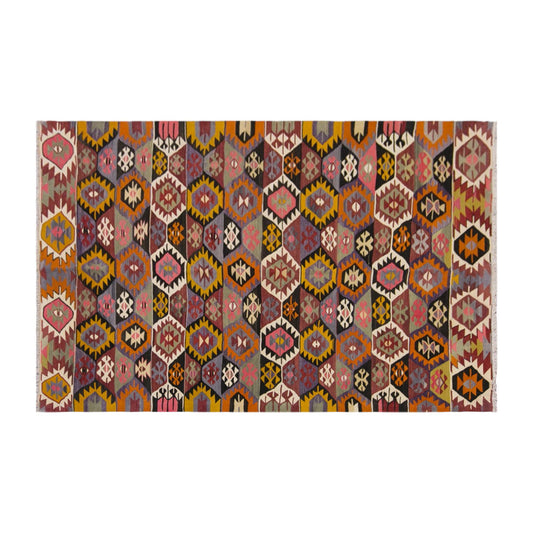 anatolian tribal kilim, 6x9 ft kilim, 178x280 cm