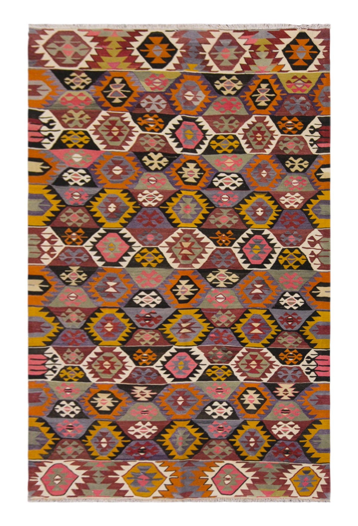 anatolian tribal kilim, 6x9 ft kilim, 178x280 cm