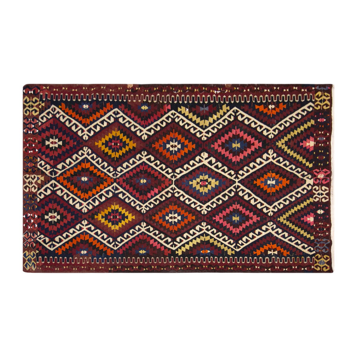 anatolian tribal kilim, 6x9 ft kilim, 180x280 cm