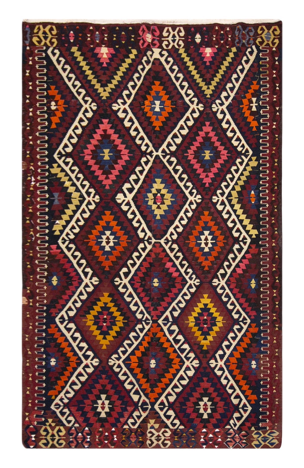 anatolian tribal kilim, 6x9 ft kilim, 180x280 cm