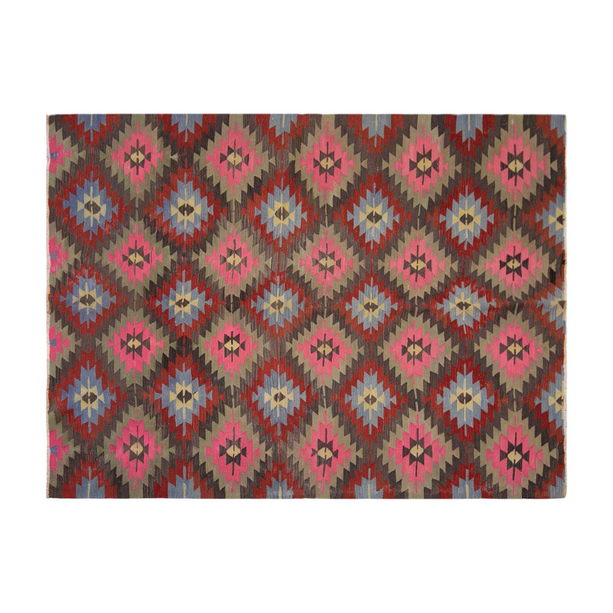 anatolian tribal kilim, 6x9 ft kilim, 189x276 cm