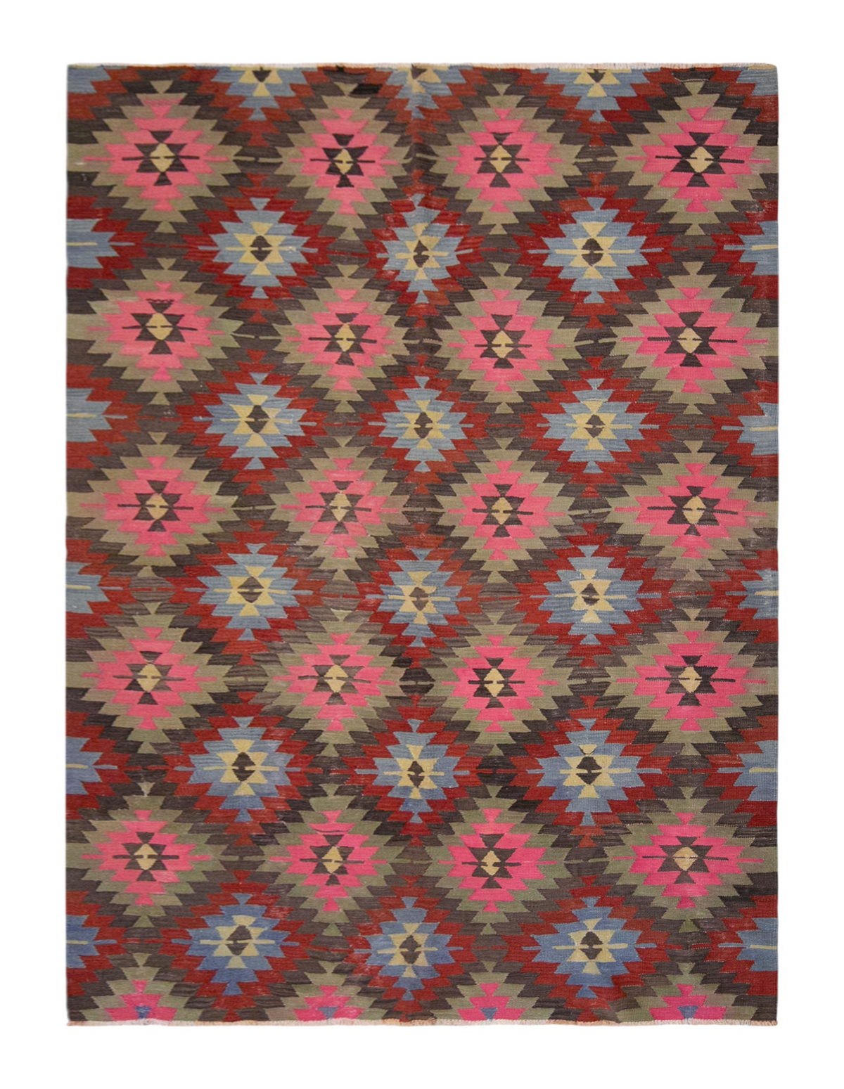 anatolian tribal kilim, 6x9 ft kilim, 189x276 cm