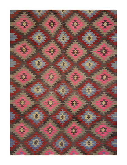 anatolian tribal kilim, 6x9 ft kilim, 189x276 cm