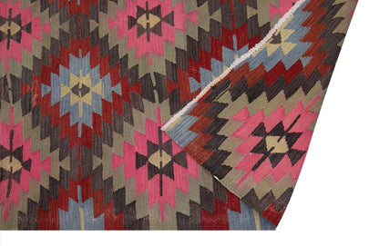 anatolian tribal kilim, 6x9 ft kilim, 189x276 cm