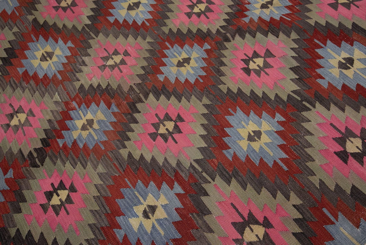 anatolian tribal kilim, 6x9 ft kilim, 189x276 cm