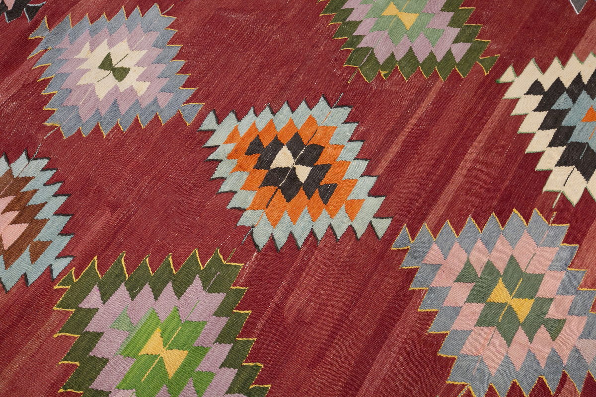 anatolian tribal kilim, 7x10 ft kilim, 214x306 cm