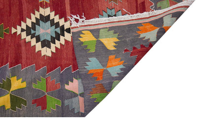anatolian tribal kilim, 7x10 ft kilim, 214x306 cm
