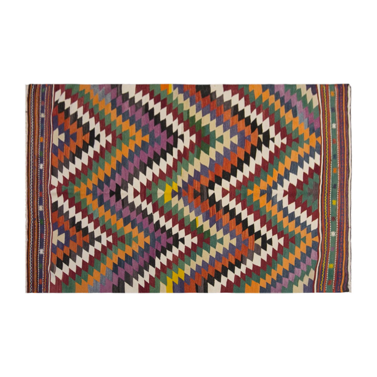 anatolian tribal kilim, 7x9 ft kilim, 186x275 cm