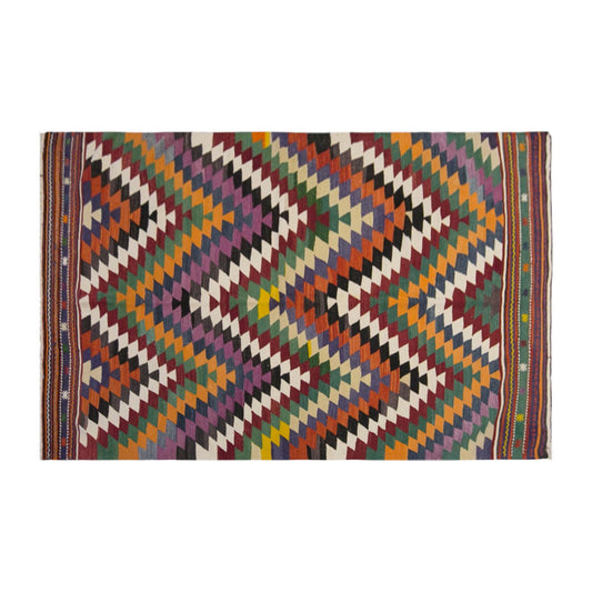 anatolian tribal kilim, 7x9 ft kilim, 186x275 cm