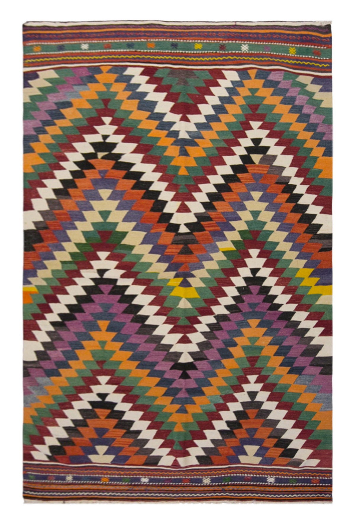 anatolian tribal kilim, 7x9 ft kilim, 186x275 cm