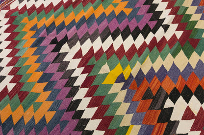 anatolian tribal kilim, 7x9 ft kilim, 186x275 cm