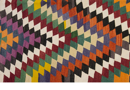 anatolian tribal kilim, 7x9 ft kilim, 186x275 cm