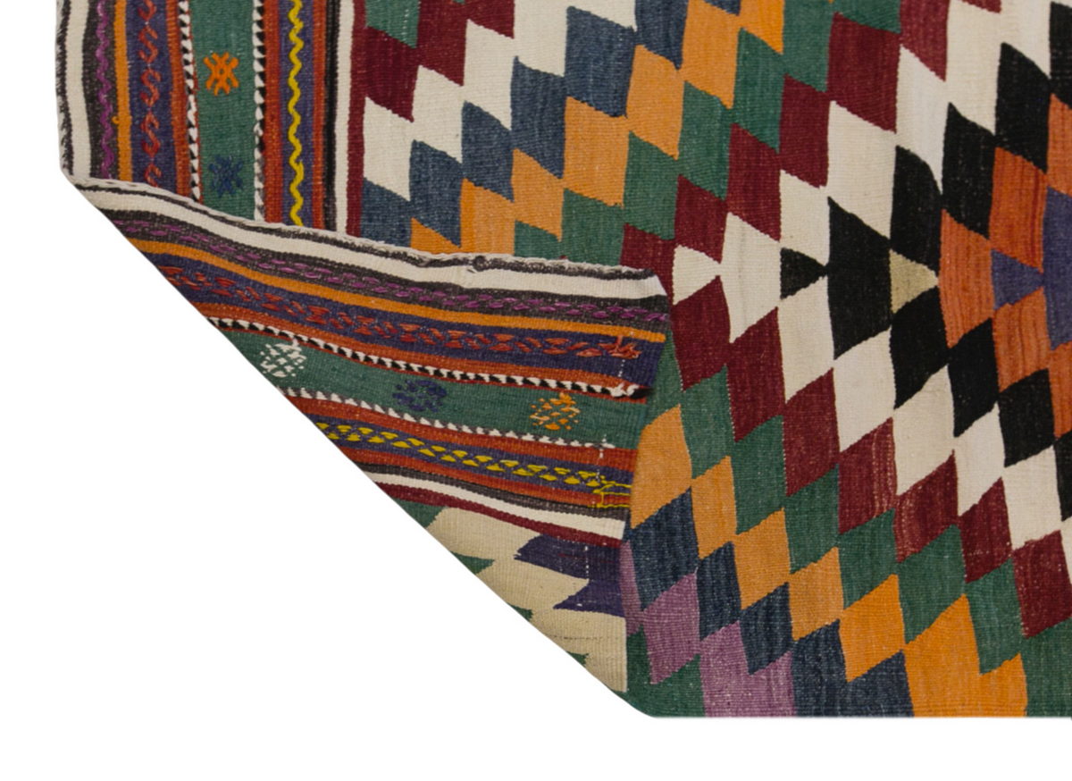anatolian tribal kilim, 7x9 ft kilim, 186x275 cm