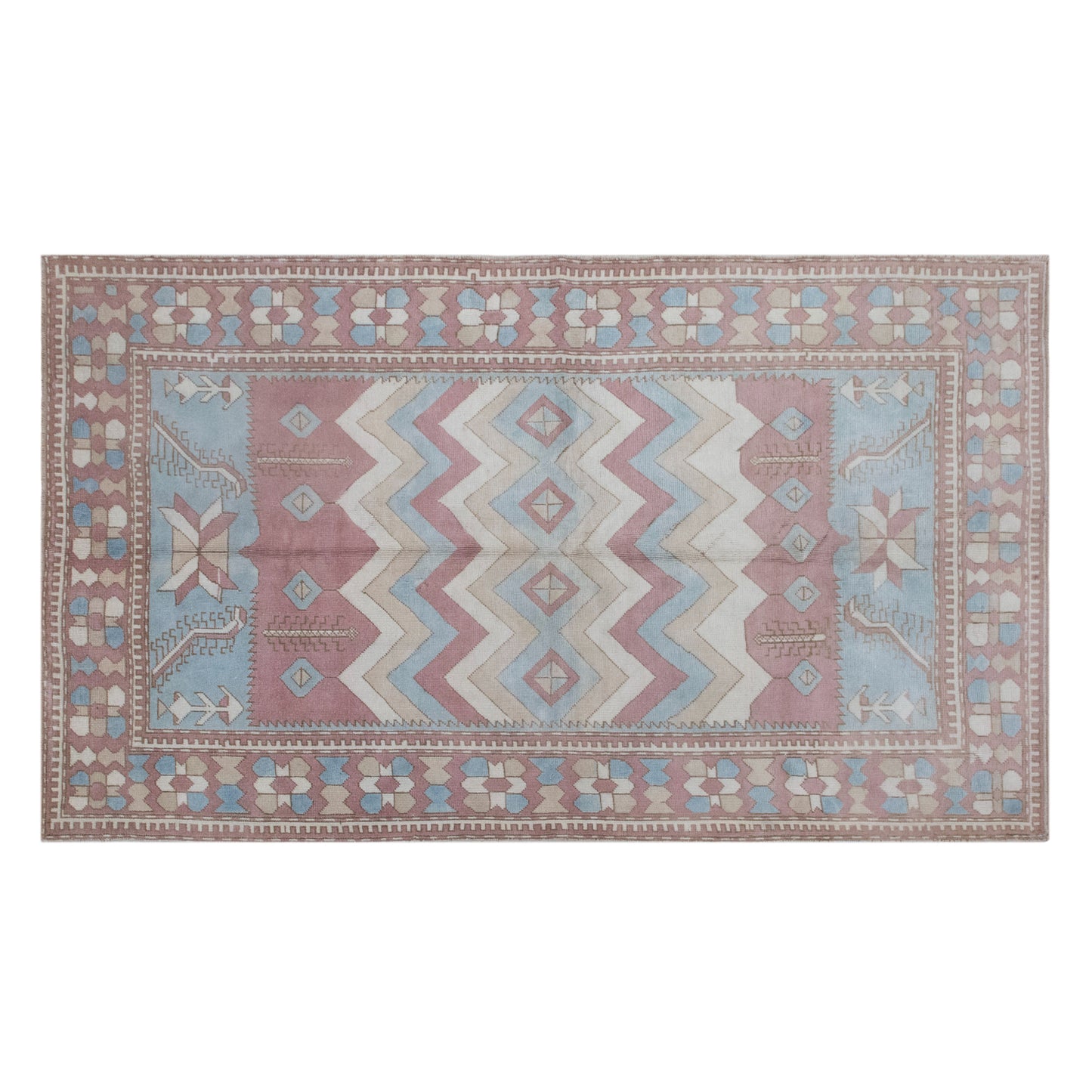Antique Handwoven Wool Rug 157 x 235 cm | 5'2" x 7'9" ft