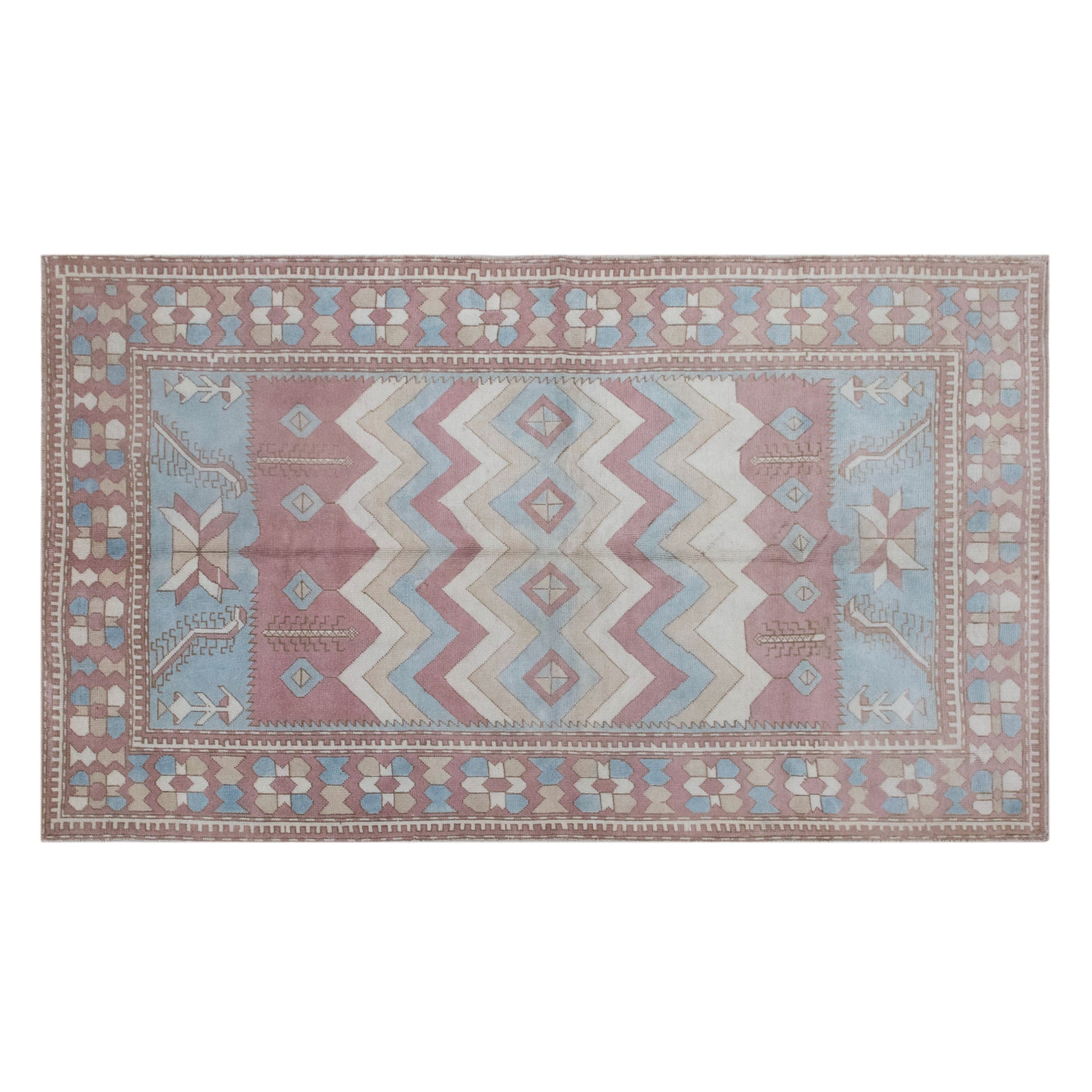 Antique Handwoven Wool Rug 157 x 235 cm | 5'2" x 7'9" ft